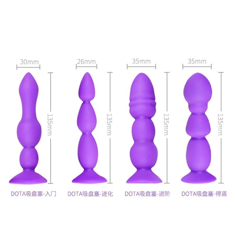 Big Purple Silicone Butt Plug Beads Unisex Large Anal Sex Toys
