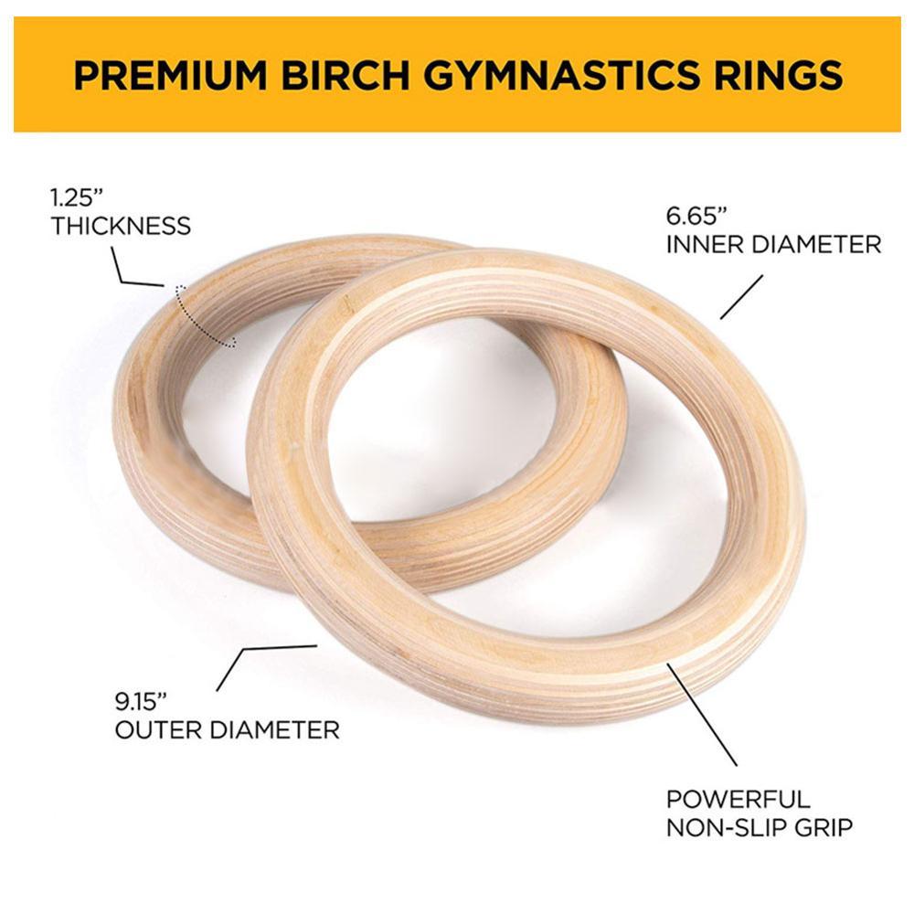 32Mm Gymnastics Training Rings Crossfit Exercise Equipment Fitness