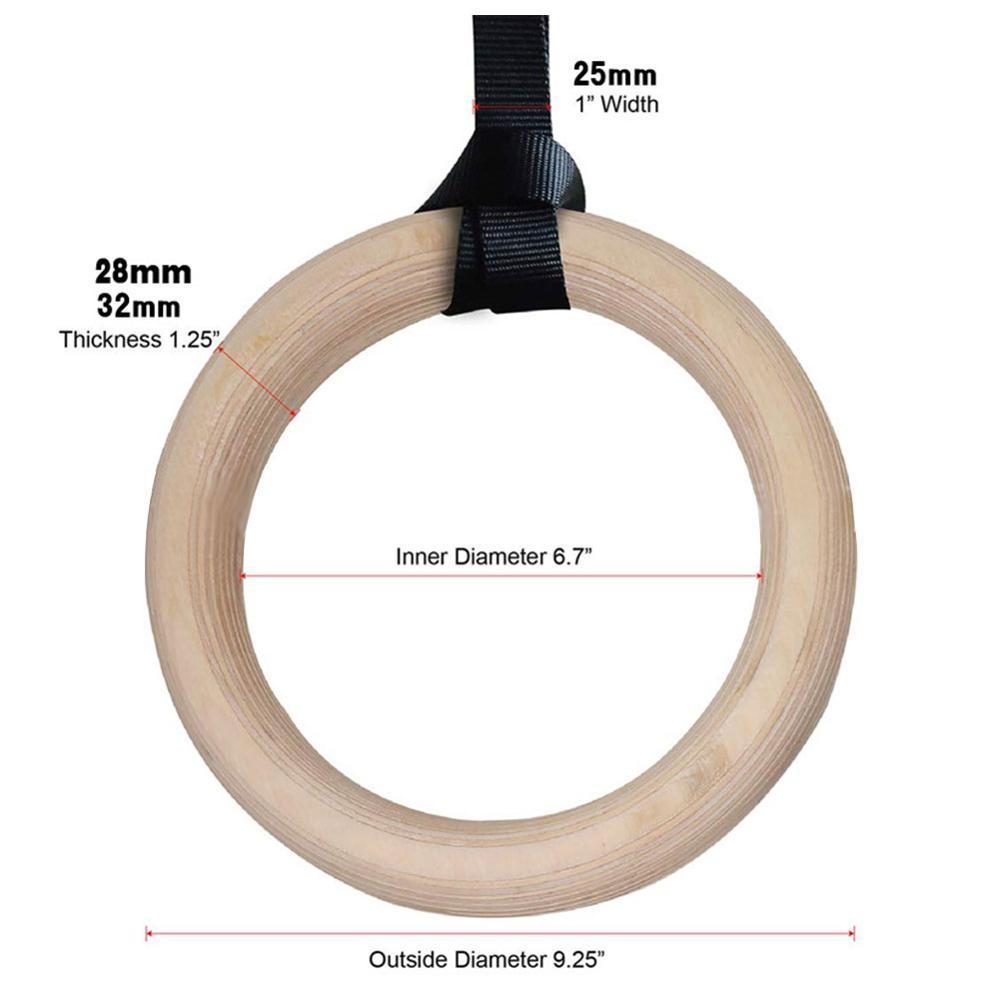 32Mm Gymnastics Training Rings Crossfit Exercise Equipment Fitness