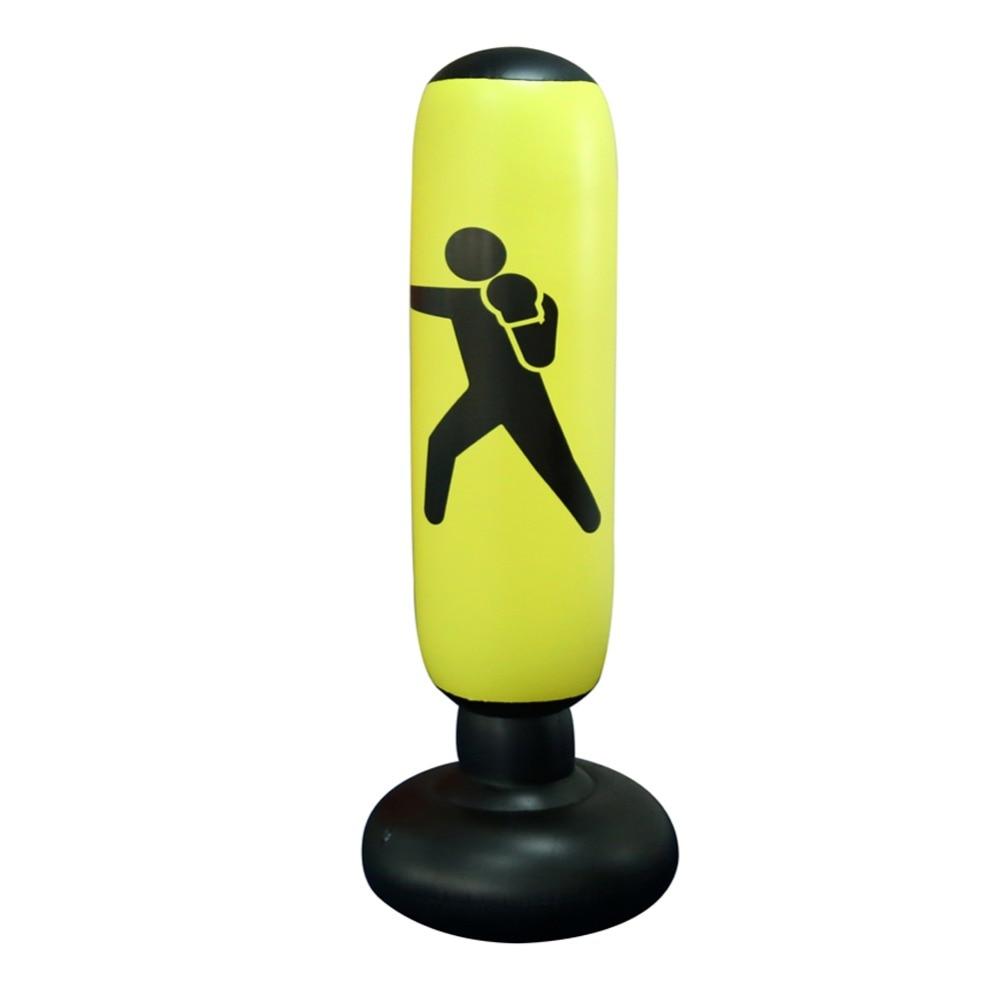 1.6M Yellow Inflatable Standing Boxing Bag Water Base Stress Punching Gym