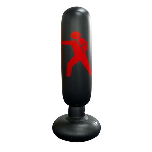 1.6M Black Inflatable Standing Boxing Bag Water Base Stress Punching Gym