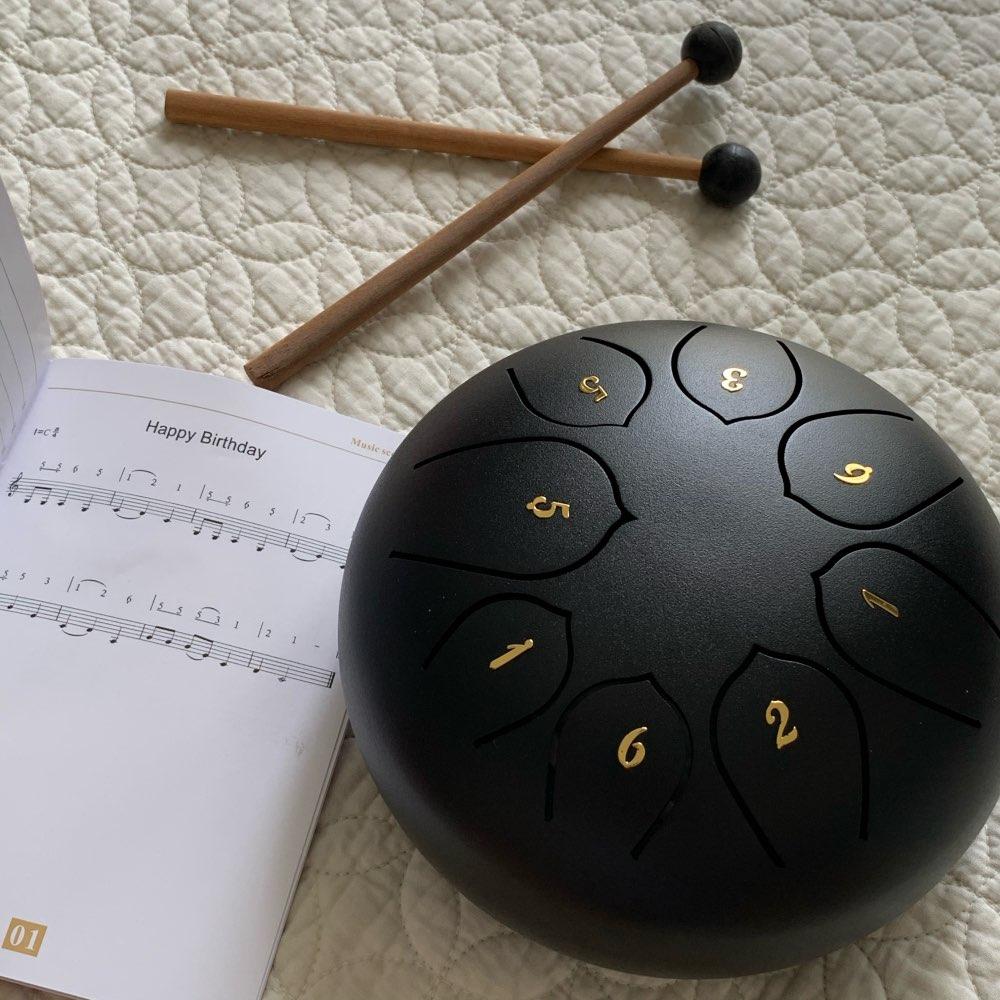 1 Sets of Hod Health & Home 1 Sets Of 6 Inch Mini 8 Tone Steel Tongue Drum Percussion Musical Instrument