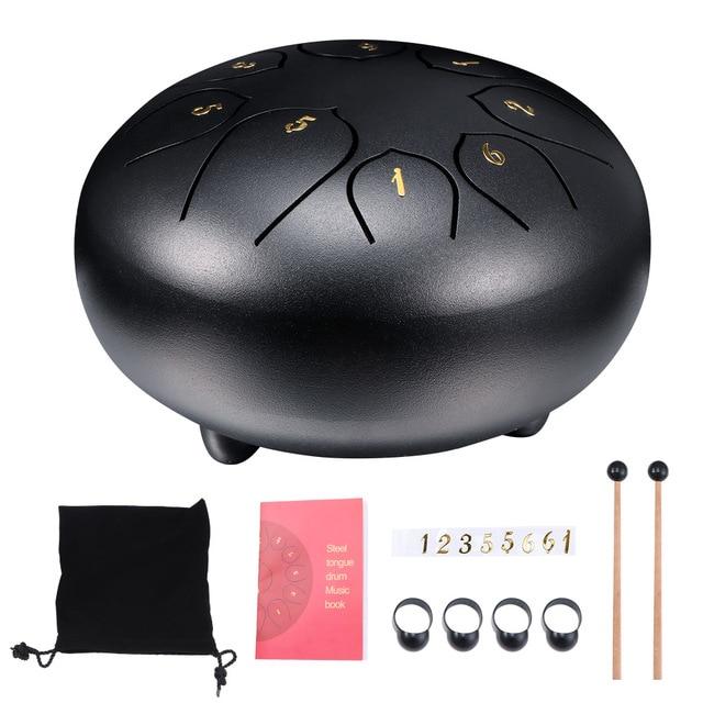 1 Sets of Hod Health & Home 1 Sets Of 6 Inch Mini 8 Tone Steel Tongue Drum Percussion Musical Instrument