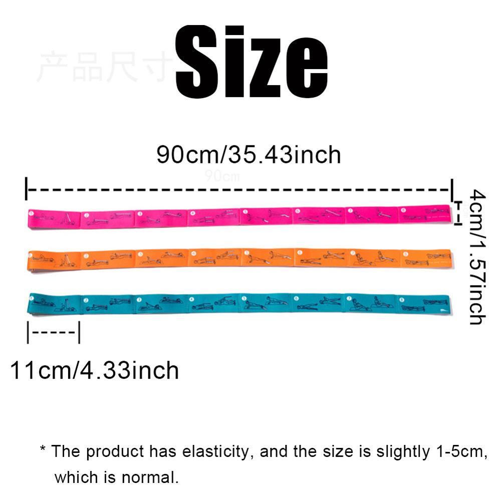 Yoga Stretch Resistance Bands Pink / Orange Blue Gym Fitness Pilates Workout