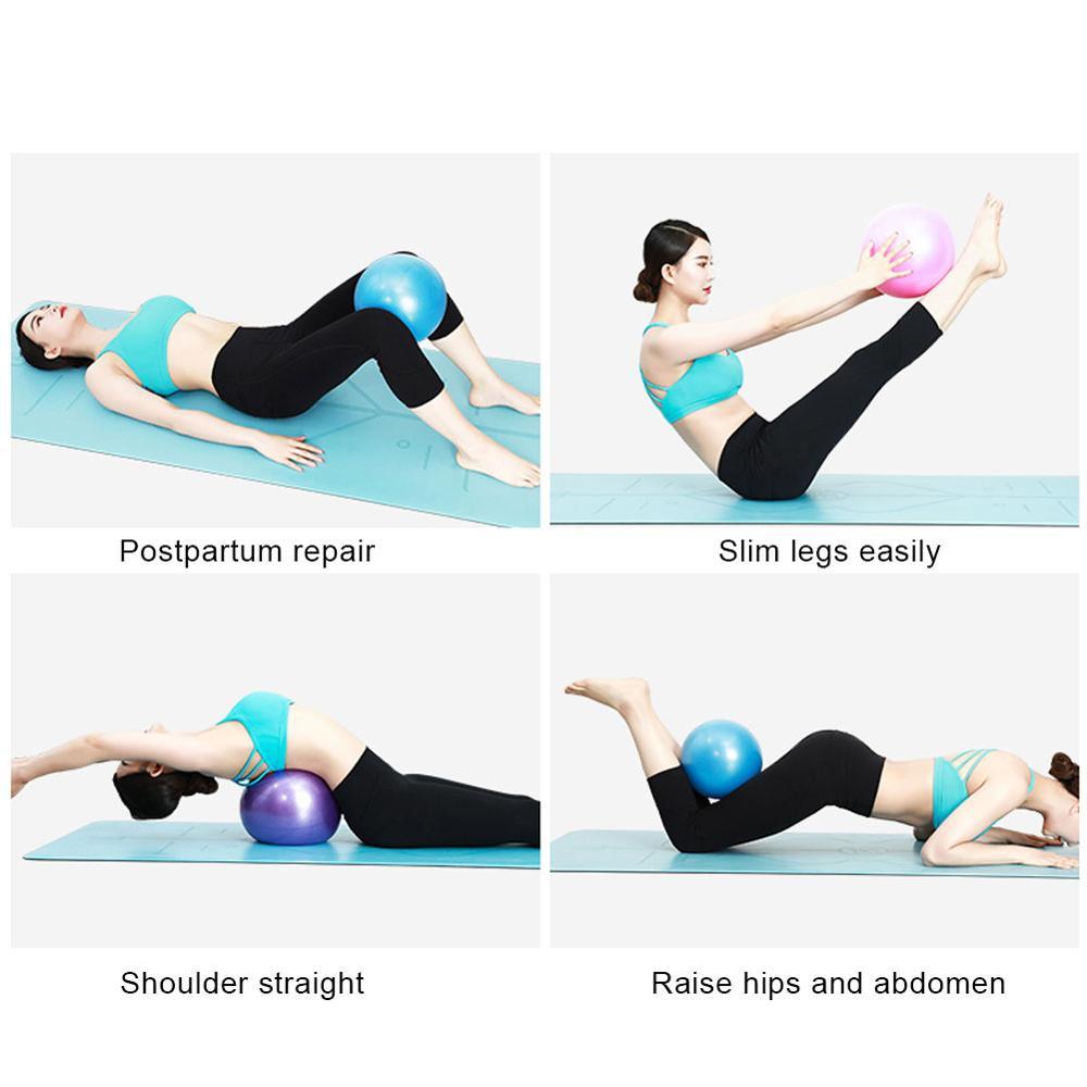 5Pc Yoga Pilates Set Fitness Workout Gym Ball Block Strap Resistance Band