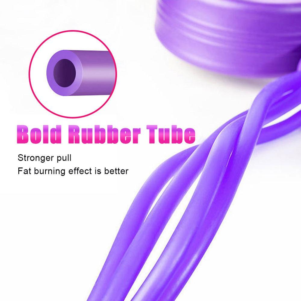 Fitness Latex Tube Resistance Bands Pink / Purple Pedal Exerciser Sit Up Pull Rope