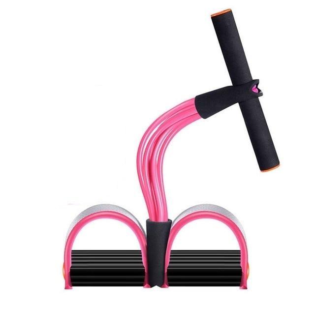 Fitness Latex Tube Resistance Bands Pink / Purple Pedal Exerciser Sit Up Pull Rope