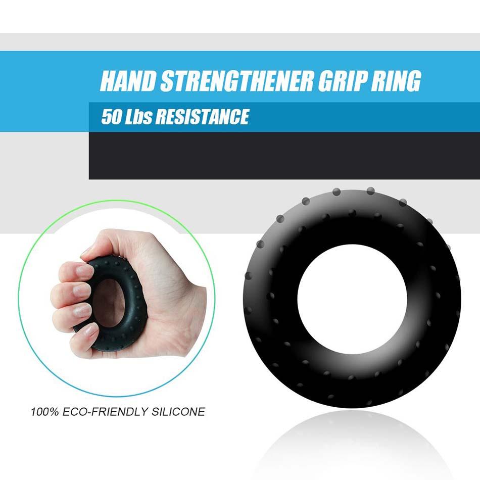 5Pc Hand Finger Strength Kit Grips Exerciser Therapy Ball