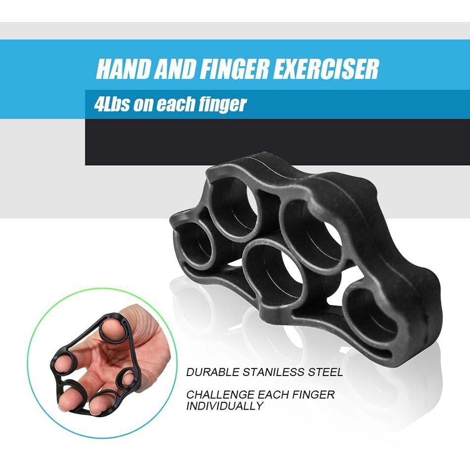 5Pc Hand Finger Strength Kit Grips Exerciser Therapy Ball