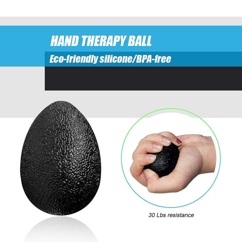 5Pc Hand Finger Strength Kit Grips Exerciser Therapy Ball