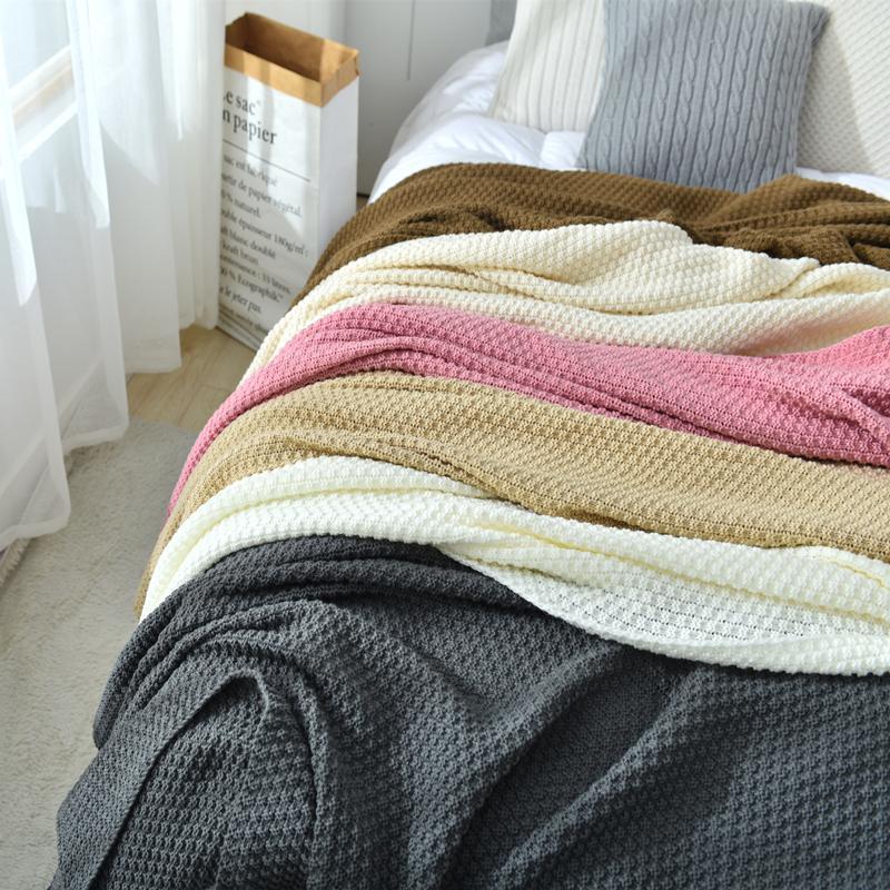 Tasseled Knit Throw Blanket Decor