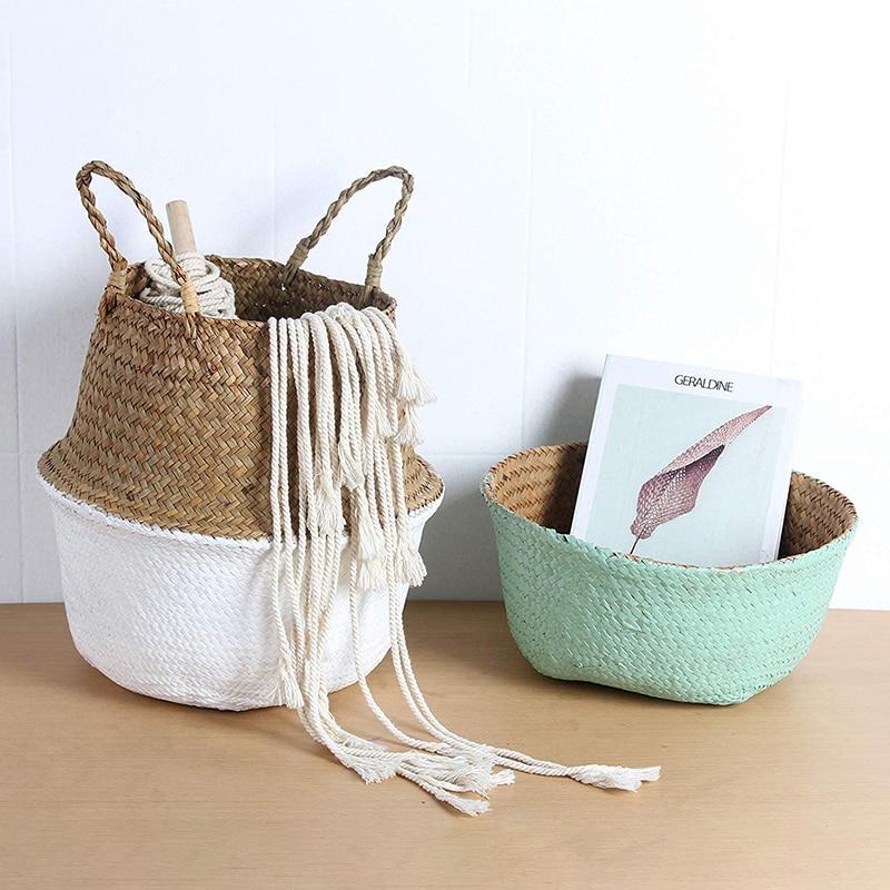 Colour Block Wicker Baskets Storage