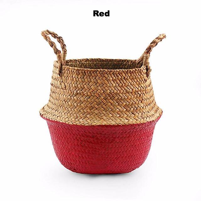 Colour Block Wicker Baskets Storage