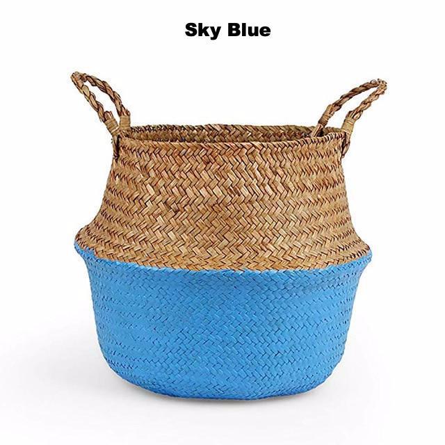 Colour Block Wicker Baskets Storage