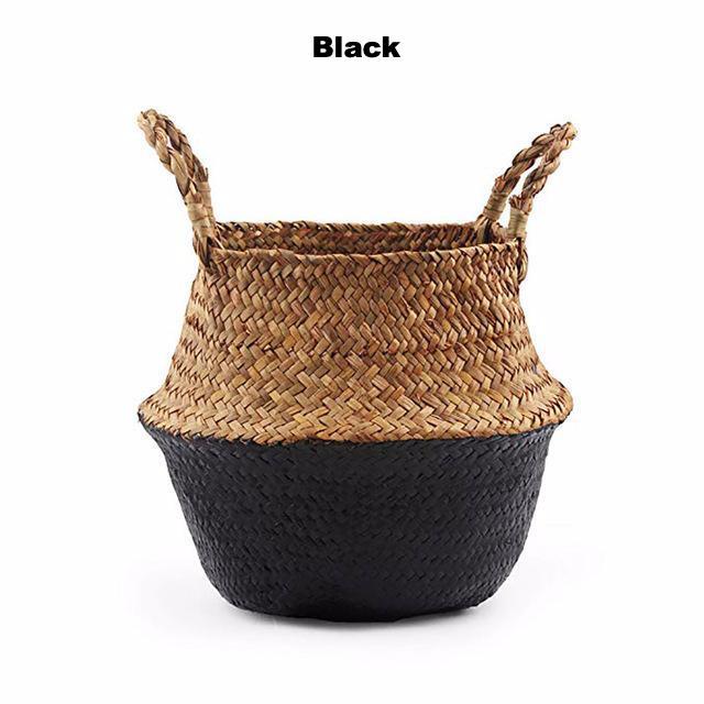 Colour Block Wicker Baskets Storage
