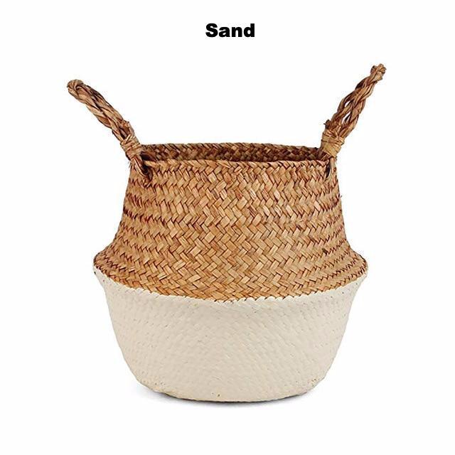 Colour Block Wicker Baskets Storage