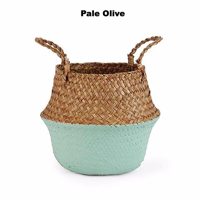 Colour Block Wicker Baskets Storage