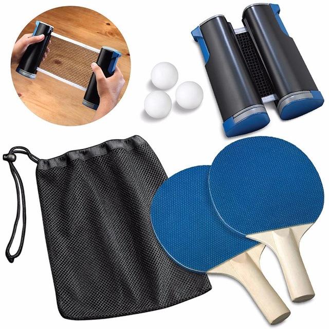 Ping Pong Set With Paddles Balls Table Tennis Net