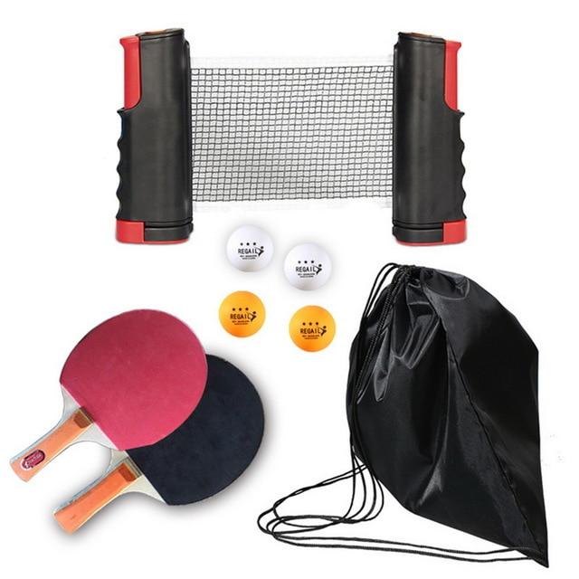 Ping Pong Set With Paddles Balls Table Tennis Net