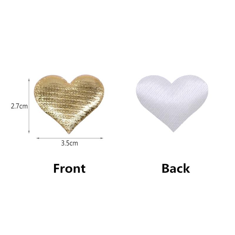 100Pcs Romantic Satin Hearts Valentine's Wedding Day Decorations