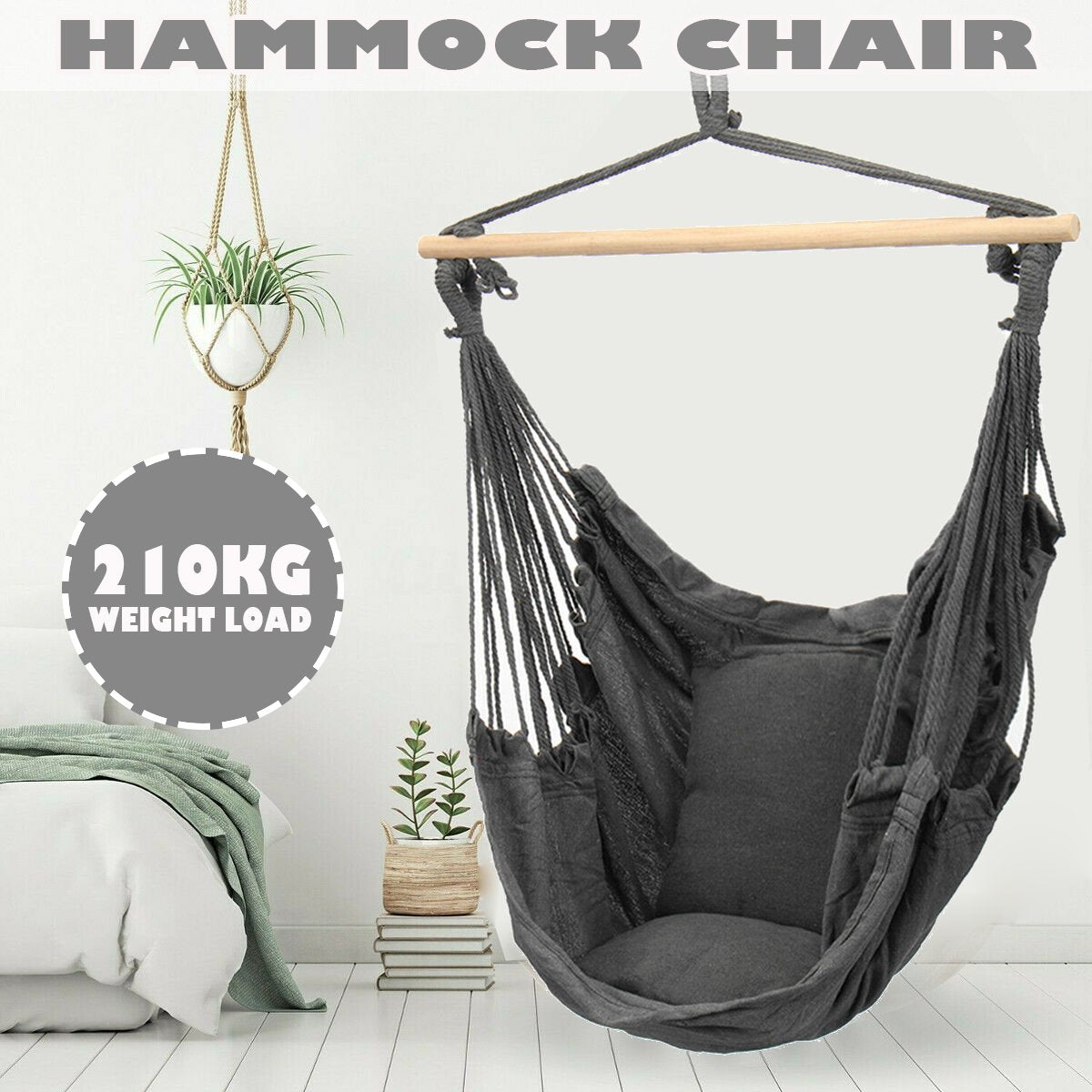 Swinging Hammock Chair Outdoor Indoor Hanging Seat Furniture