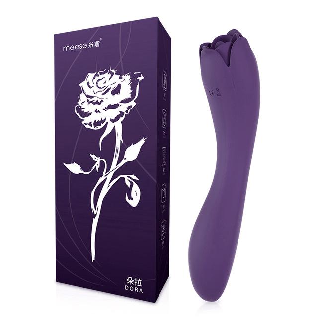 Rose Oral Licking Tongue Clitoris Vibrator Silicone Waterproof Sex Toy Women