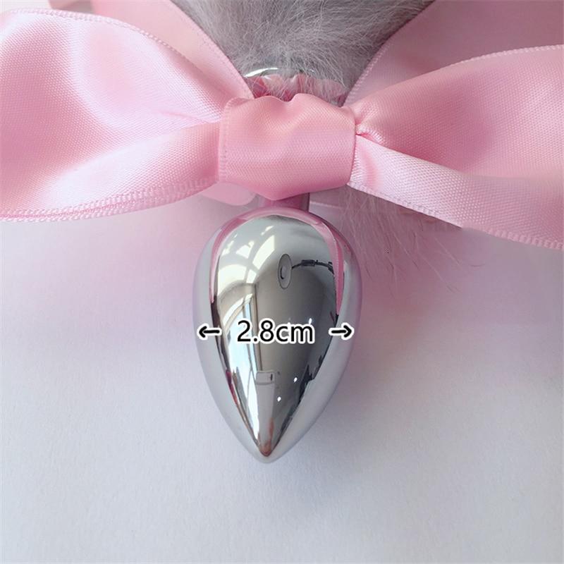 1 Sets of House Of Dasein 1 Sets Neko Cat Ears Headband With Fox Or Kitten Tail Metal Butt Plug Bdsm Cosplay