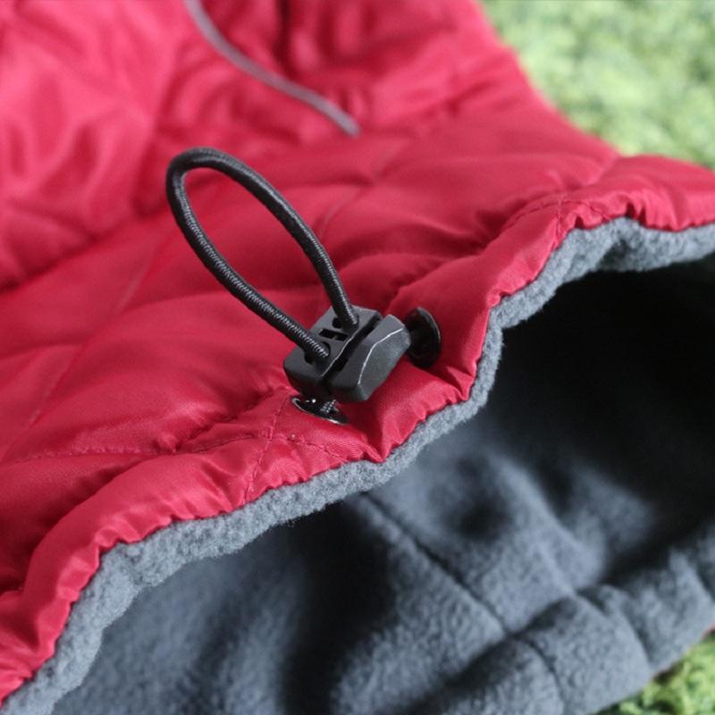 Warm Fleece Large Pet Dog Jacket With Reflective Strip