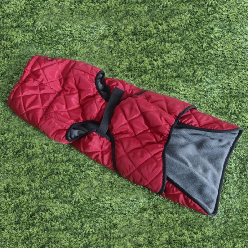 Warm Fleece Large Pet Dog Jacket With Reflective Strip