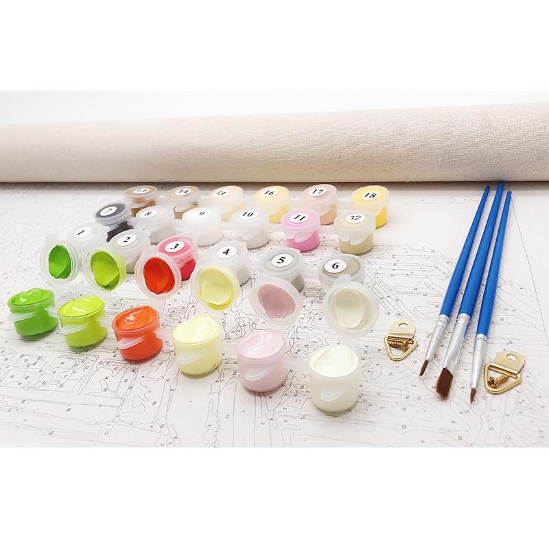 Diy Paint By Numbers Canvas Art Handpainted Dcor Craft Kit