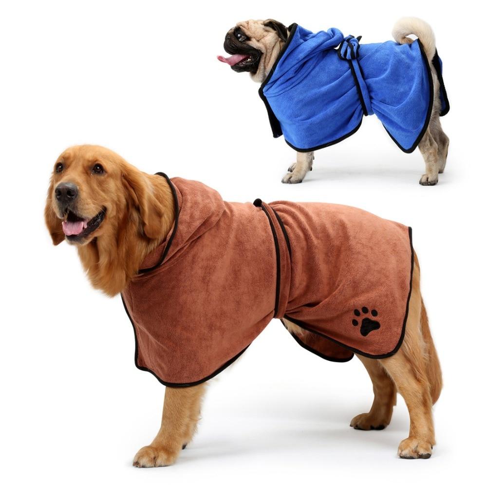 1 Sets of 1 Sets Of Absorbent Microfibre Dog Bath Robe Towel