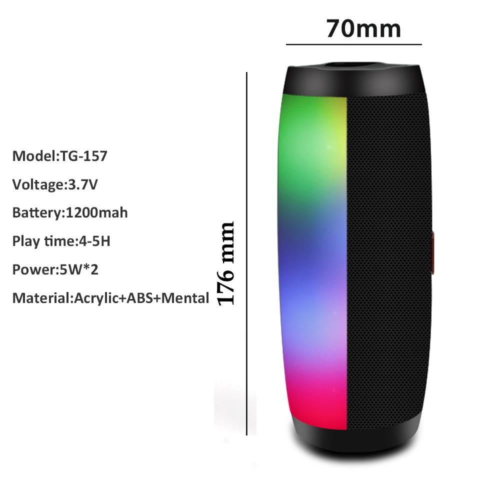 Bluetooth Column Wireless Fm Radio With Led Light
