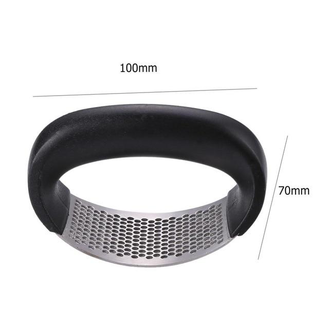 Stainless Steel Garlic Masher Press Household Manual Curve Fruit Vegetable