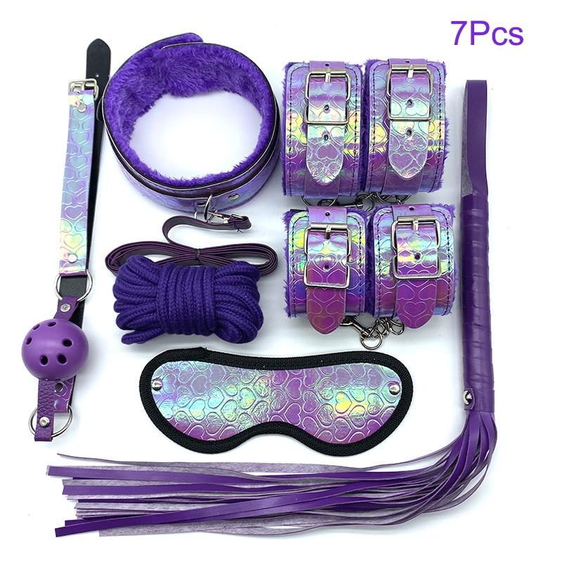 7 / 10Pcs Sparkly Pink Or Purple Bdsm Beginner Starter Kit Ddlg Fetish