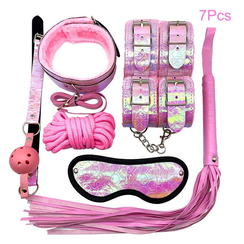 7 / 10Pcs Sparkly Pink Or Purple Bdsm Beginner Starter Kit Ddlg Fetish