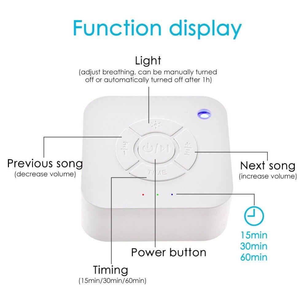 Usb Rechargeable Relaxation Sound Sleep Machine White Noise Nature