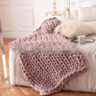 Super Warm Chunky Weave Knitted Blanket