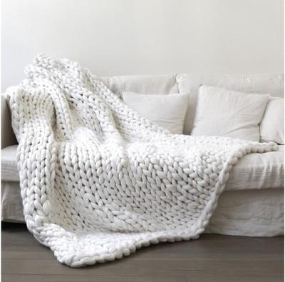 Super Warm Chunky Weave Knitted Blanket
