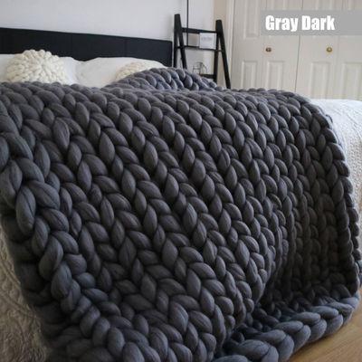 Super Warm Chunky Weave Knitted Blanket