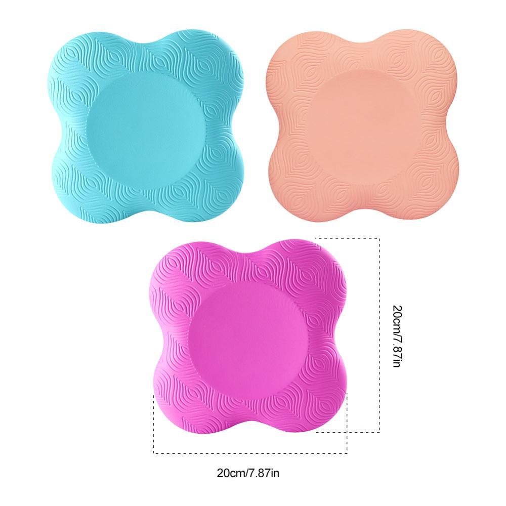 Pair Of Pink Yoga Knee Pads Support For Pilates Exercise