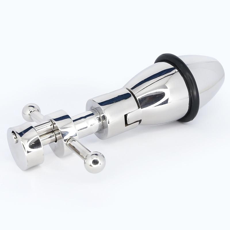 Ultimate Asslock Stainless Steel Metal Anal With Lock Expanding Butt Plug