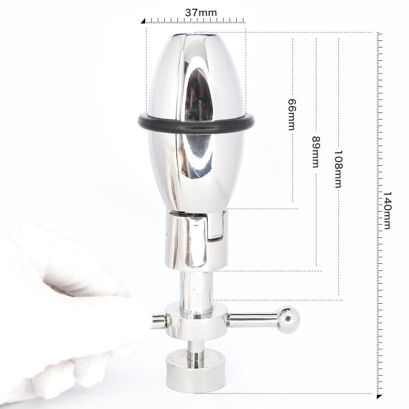 Ultimate Asslock Stainless Steel Metal Anal With Lock Expanding Butt Plug