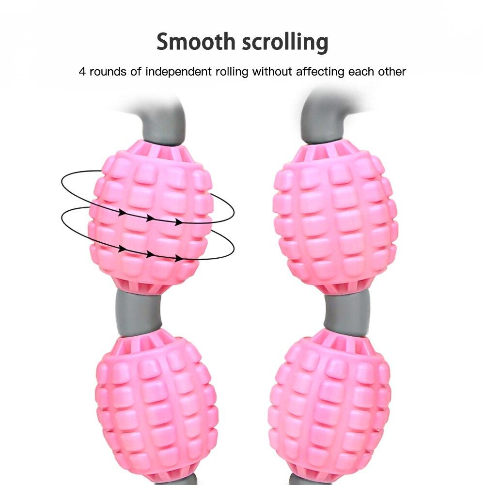 Pink Gray Body Massager Roller Ring Yoga Column Thin Leg Fitness Equipment