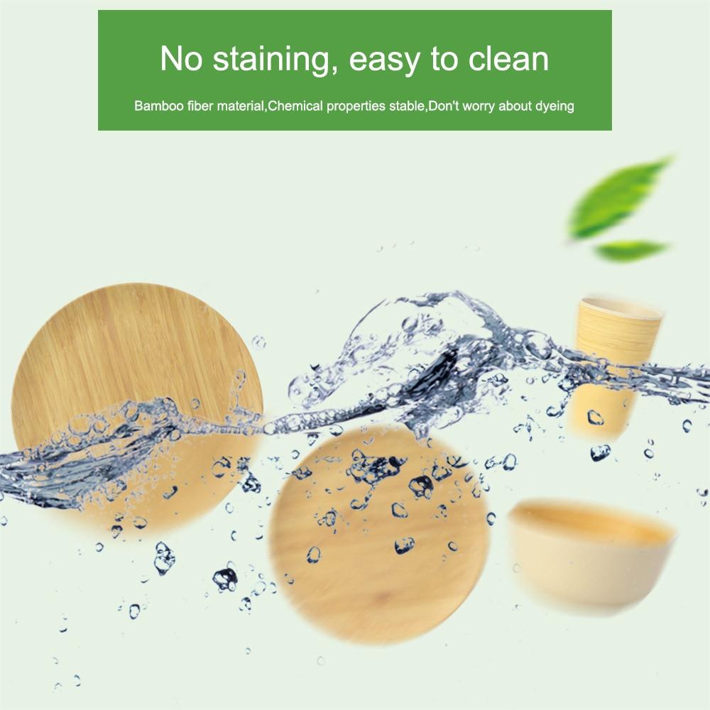 Bamboo Fiber 4Pcs Or 16Pcs Tableware Dinnerware Set