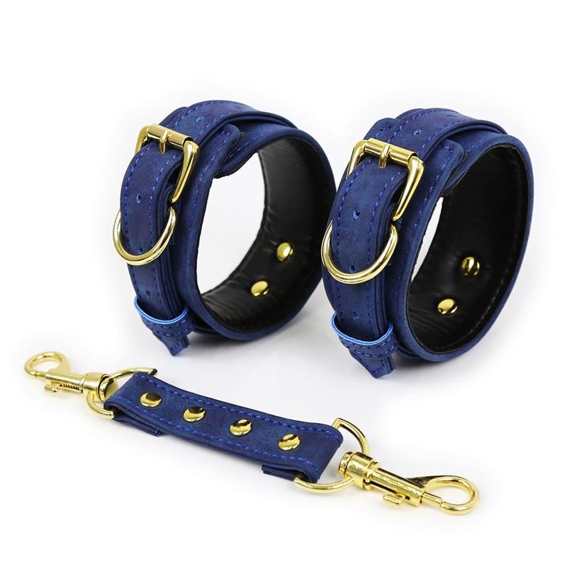 Five Colours Faux Leather Comfortable Handcuffs Bdsm Bondage Sex Toys