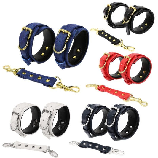 Five Colours Faux Leather Comfortable Handcuffs Bdsm Bondage Sex Toys