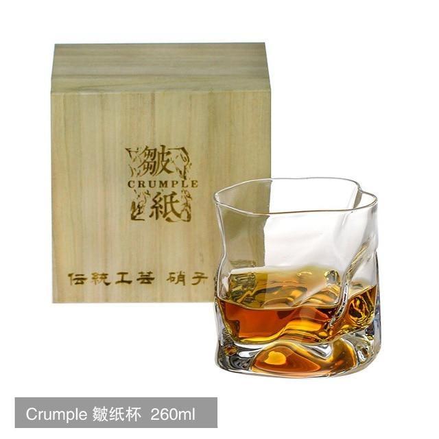 1 Sets of 1 Sets Of Japanese Crumpled Paper Whiskey Glass Barware Father's Day Gift Idea