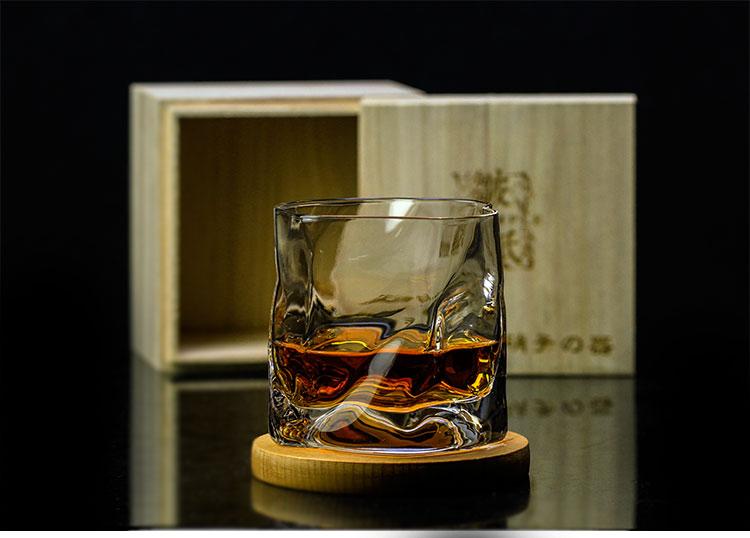 1 Sets of 1 Sets Of Japanese Crumpled Paper Whiskey Glass Barware Father's Day Gift Idea