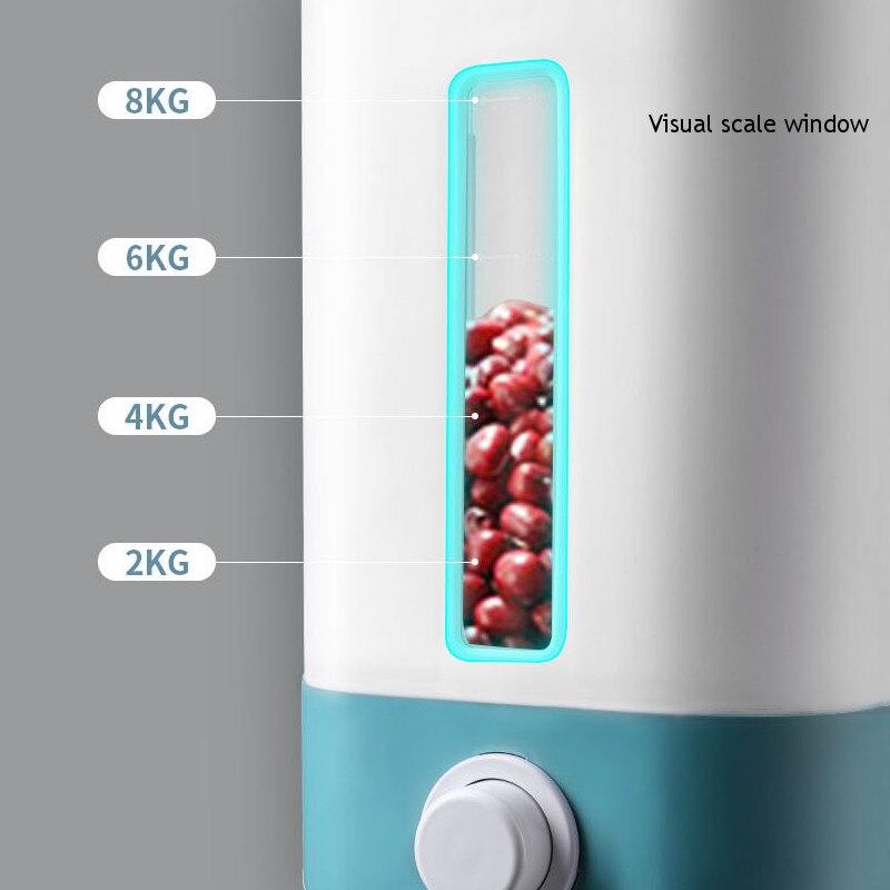 Automatic Plastic Rice Storage Box One Touch Dispenser Kitchen Tools