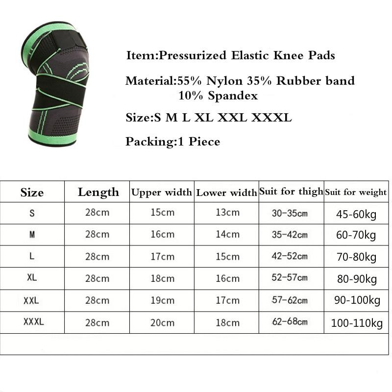 Elastic 3D Pressurised Knee Brace Compression Support Sleeve